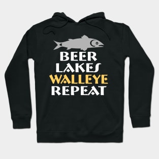 Beer Lakes Walleye Repeat Hoodie